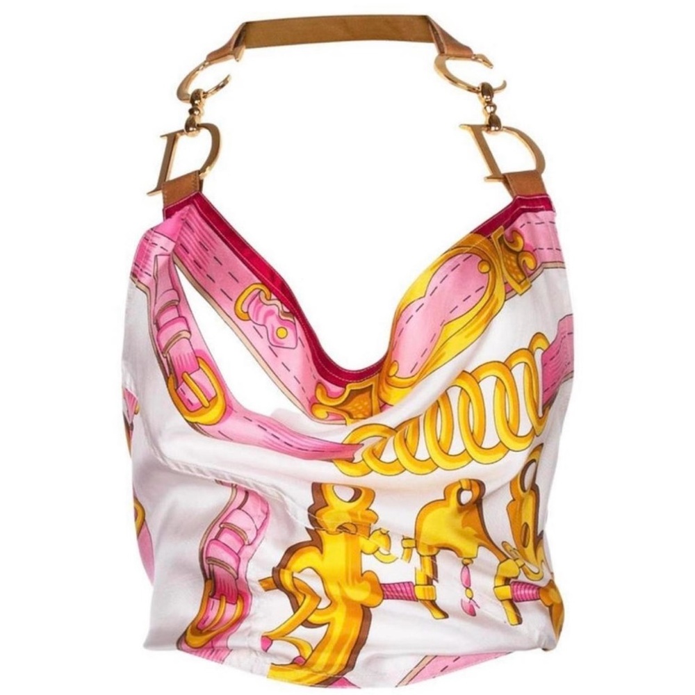 Christian Dior Silk Saddle Halter Top